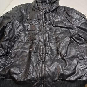 3XL Sean John Faux Leather Black